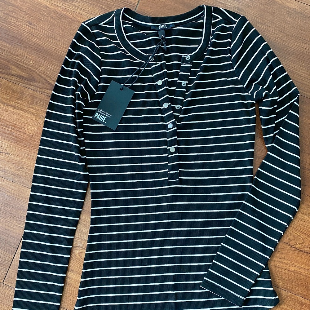 Paige - Marlea Striped Long Sleeve Henley
